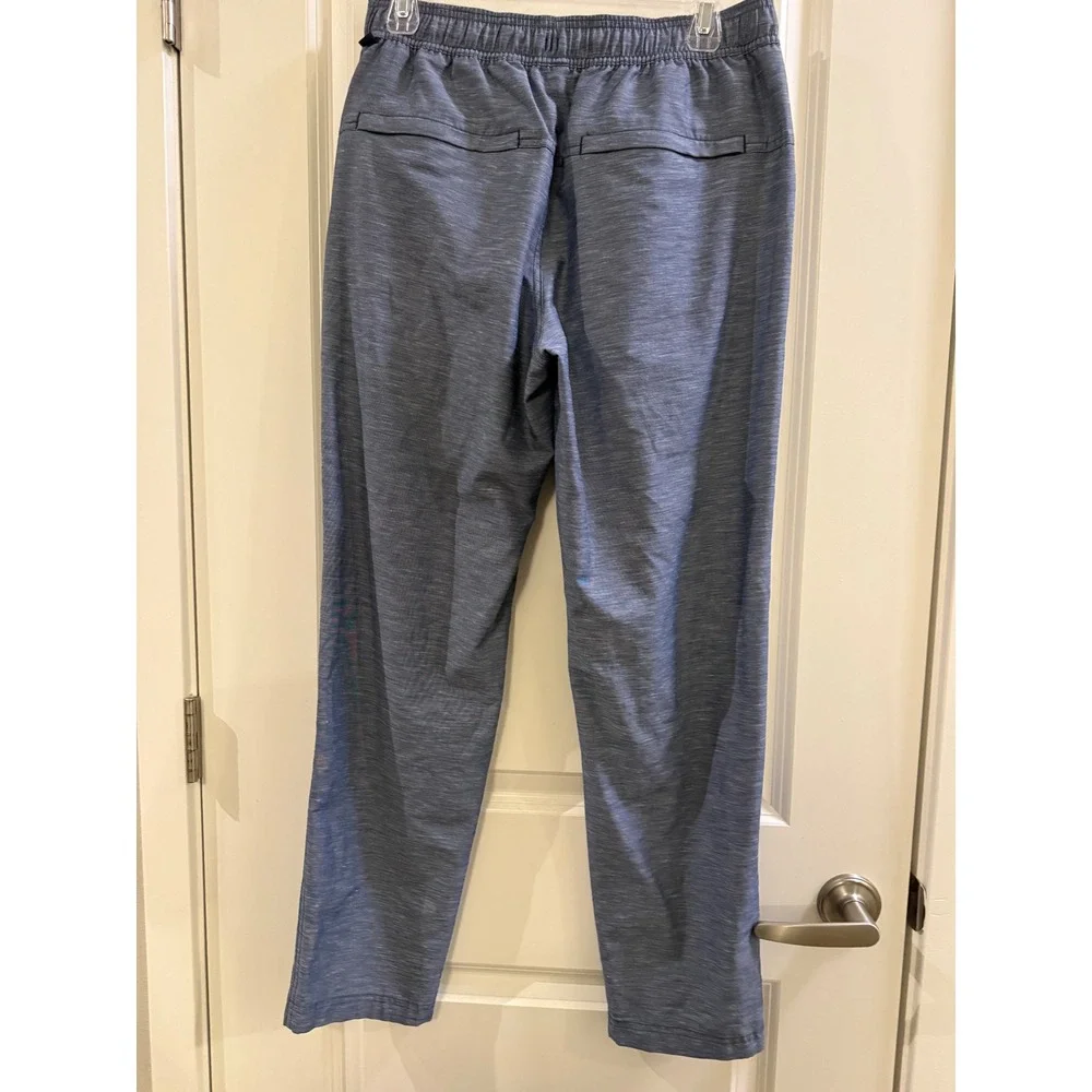 Lululemon Lab Men Blue Space Dye Tapered Jogger Pant Size M Recycled Linen Blend